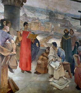 Abélard et son école sur la montagne Sainte-Geneviève à Paris. Le maître Pierre Abailard (ou Pierre Abélard)