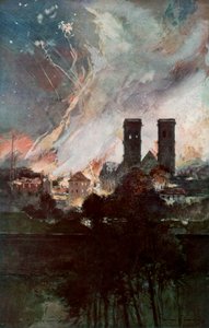 Bombardement de Verdun avec des obus incendiaires, France, 25-26 mars 1916, 1926