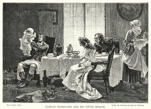 Camille Desmoulins et son petit Horace - Francois Flameng