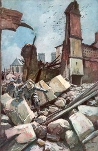Sur les vieux murs de Verdun, France, juin 1916