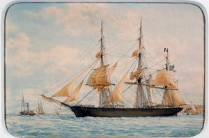 Clipper New York Ocean Herald, par François Roux (1811-1882), aquarelle