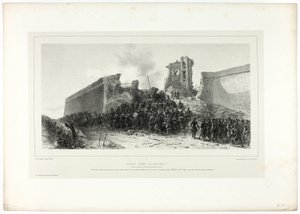 Assaut du bastion no.8, de Souvenirs d’Italie : Expédition de Rome - Francois Hippolyte Lalaisse