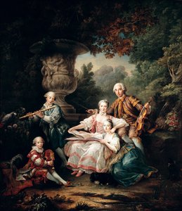 Louis du Bouchet (1645-1716) Marquis de Sourches et sa famille, 1750 - Francois Hubert Drouais