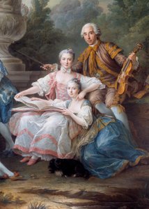 La famille de Louis François du Bouchet, Marquis de Sourches et Grand Prévôt de France (détail) - Francois Hubert Drouais