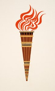 Torche enflammée de Prométhée Enchaîné par Eschyle, pub. 1941