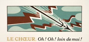 Illustration graphique de Prométhée Enchaîné par Eschyle, pub. 1941 - Francois Louis Schmied