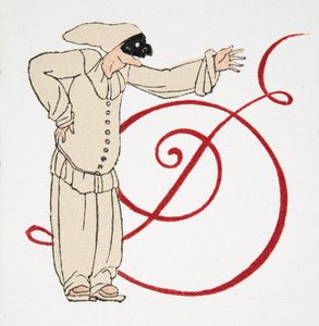 Lettre D, des Personnages de Comédie, pub. 1922