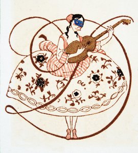 Lettre D, des Personnages de Comédie, pub. 1922