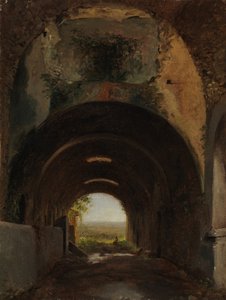 Vue dans les écuries de la Villa de Mécène, Tivoli, ca. 1805-10 - Francois Marius Granet