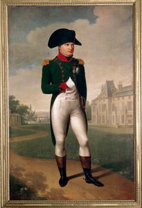 Portrait de Napoléon Bonaparte (1769-1821) devant le château de Malmaison