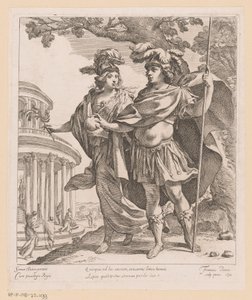 Minerva montre à Louis XIII le temple de la gloire - Francois Perrier