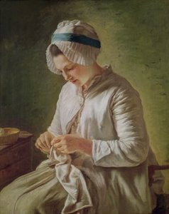 La Couturière ou Jeune femme travaillant - Francoise Duparc
