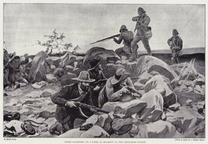 Les Boers surpris sur un kopje à Belmont par les Grenadier Guards - Frank (after) Dadd
