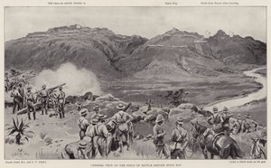 Vue générale du champ de bataille avant Spion Kop (lithographie)