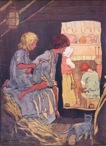 Les enfants ne pouvaient pas dormir, de Hansel et Gretel publié par Blackie & Son Limited, vers 1940 - Frank Adams