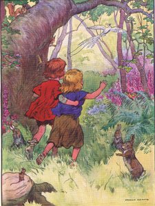 Les enfants étaient perdus, de Hansel et Gretel publié par Blackie & Son Limited, vers 1940 - Frank Adams