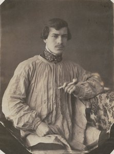 Artiste ou assistant avec pipe