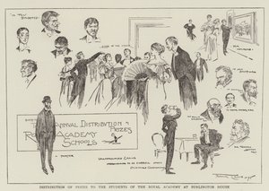 Distribution des prix aux étudiants de la Royal Academy à Burlington House - Frank Craig