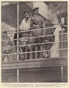 Retour à la maison de Lord Roberts, sur le pont ouragan du SS Canada - Frank Craig