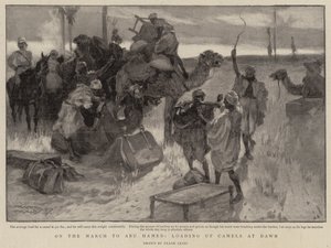 En marche vers Abu Hamed, chargement des chameaux à l