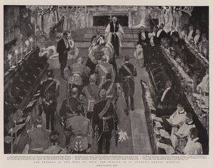 Les funérailles du duc de Teck, le service à la chapelle Saint-Georges de Windsor - Frank Craig
