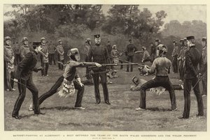 Combat à la baïonnette à Aldershot, un combat entre les équipes des South Wales Borderers et du Welsh Regiment