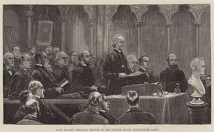 Réunion commémorative de Dean Stanley dans la salle capitulaire, Abbaye de Westminster