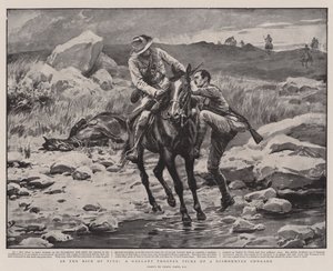 Juste à Temps, un Cavalier Courageux ramasse un Camarade Démonté