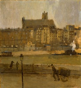 Quai de la Seine, Église St. Gervais, n.d. - Frank Edwin Scott