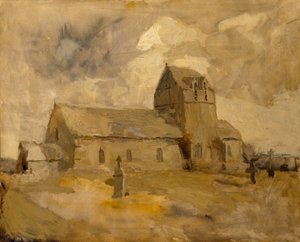Église et cimetière du village, Bretagne