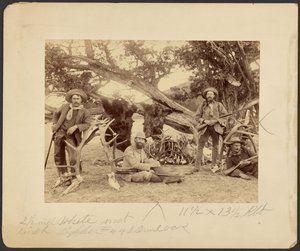 Fête de Lispenard Stewart, #6 - 5th Ave., N.Y. avec des trophées près d