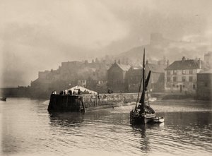 Vue du port, Whitby, Yorkshire du Nord. 1884