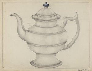 Théière en étain