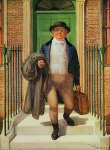 M. Pickwick quittant la maison