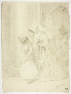 Dame et fille à l