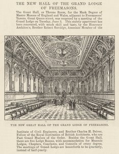 La nouvelle grande salle de la Grande Loge des Francs-Maçons