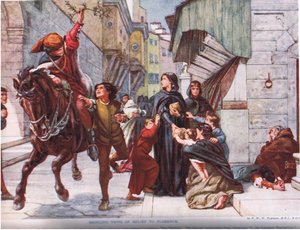 Apportant des Nouvelles de Secours à Florence, illustration de 