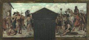 Esquisse pour la mairie du 15e arrondissement : La Patrie, entre 1883 et 1884 (huile sur toile) - François Alfred Delobbe