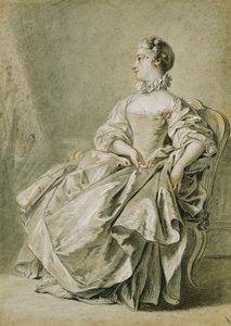 Une jeune femme assise de profil à gauche - François Boucher