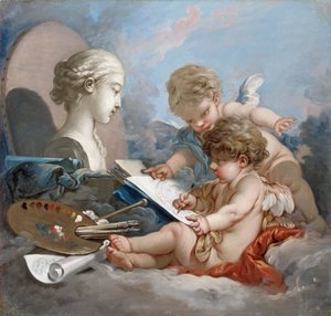 Les Cupidons. Allégorie de la peinture - François Boucher