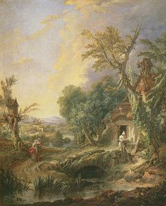 Paysage avec un ermite, 1742