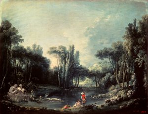 Paysage avec un étang, 1746
