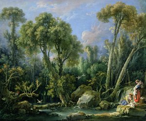 Blanchisseuses dans un paysage, 1760