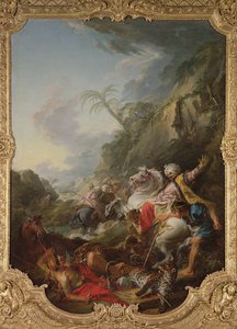 Chasse au léopard, 1736