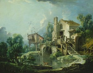 Le moulin à vent de Quiquengrogne à Charenton, ou le moulin de Charenton, vers 1750-60