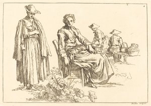 Figures dans un paysage