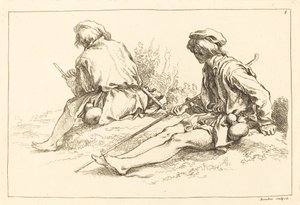 Bergers assis - François Boucher after Abraham Bloemaert
