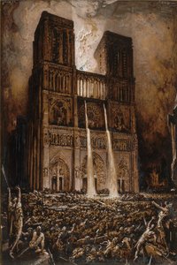 Attaque sur Notre-Dame. Le Bossu de Notre-Dame par Victor Hugo, vers 1877
