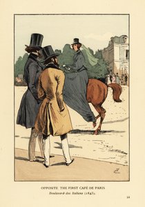 En face du premier Café de Paris, Boulevard des Italiens