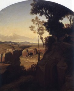 Vue des carrières de Cervara près de Rome